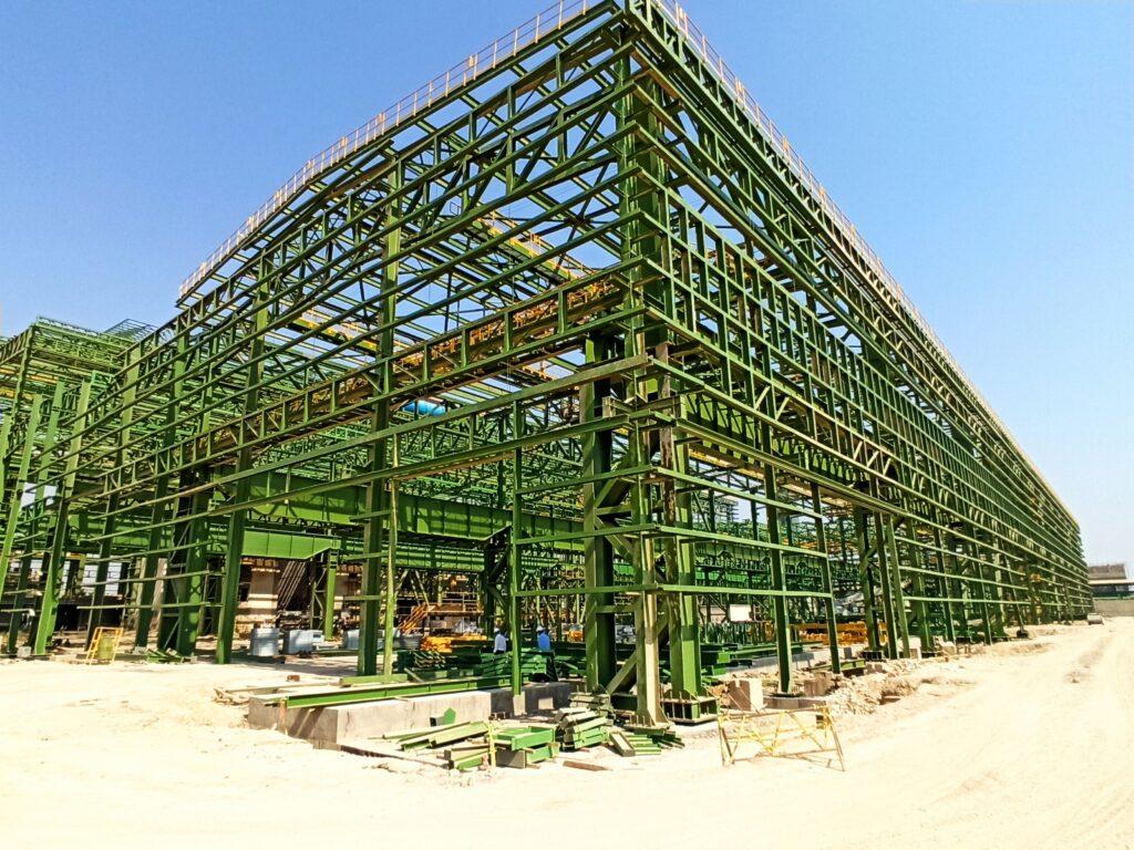 ساخت اسکلت فلزی 2000 تنی شرکت فولاد جهان آرا اروند